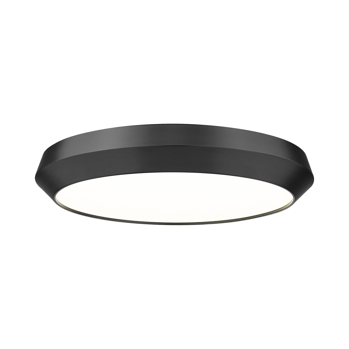 Quasars LED Flush Mount Ceiling Light in Matte Black (19-Inch).