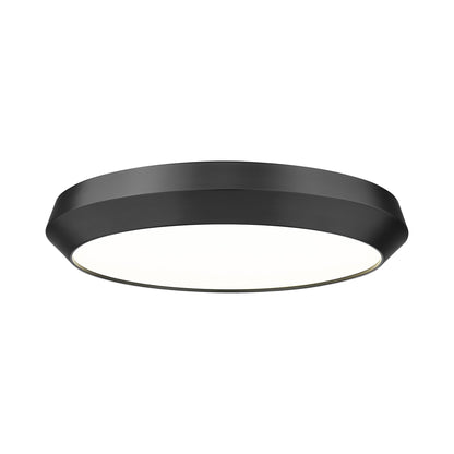 Quasars LED Flush Mount Ceiling Light in Matte Black (19-Inch).