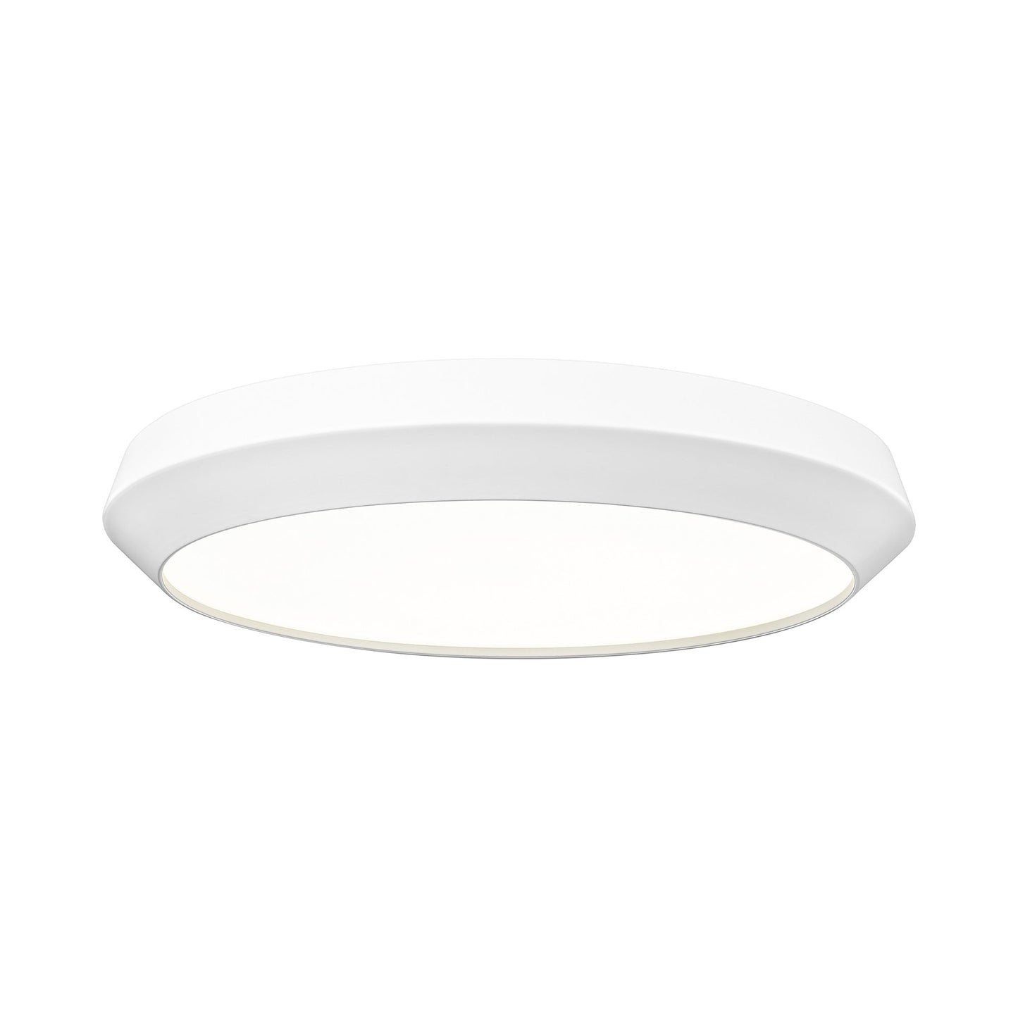 Quasars LED Flush Mount Ceiling Light in Matte White (19-Inch).