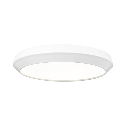 Quasars LED Flush Mount Ceiling Light in Matte White (19-Inch).