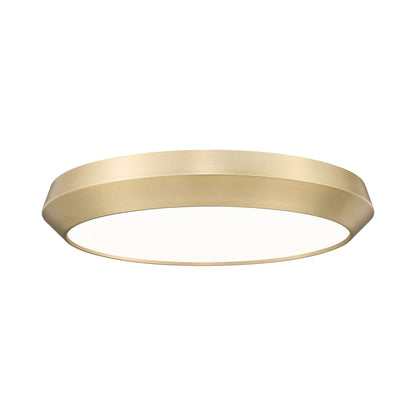 Quasars LED Flush Mount Ceiling Light in Modern Gold (19-Inch).