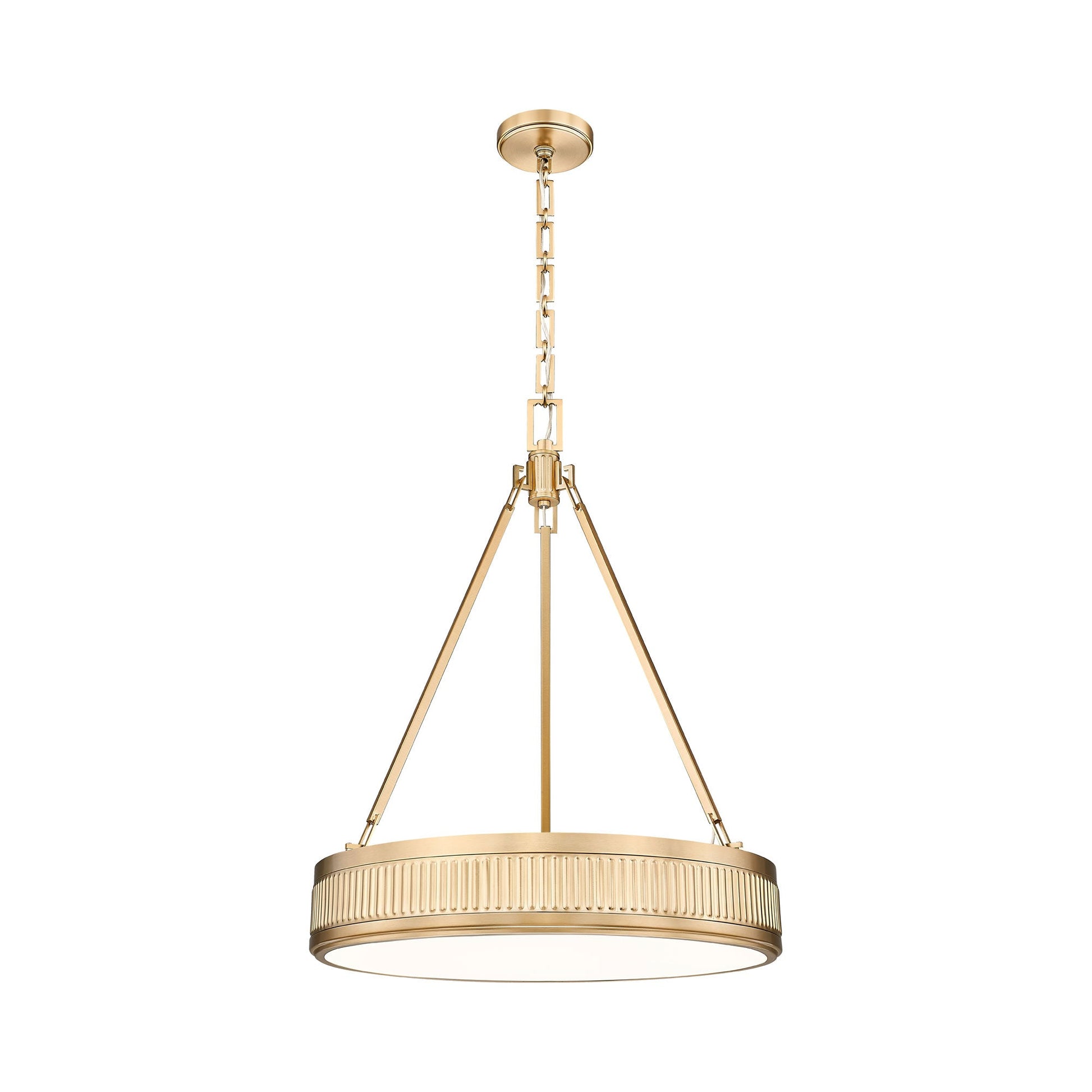 Quinn LED Pendant Light in Modern Gold (22-Inch).