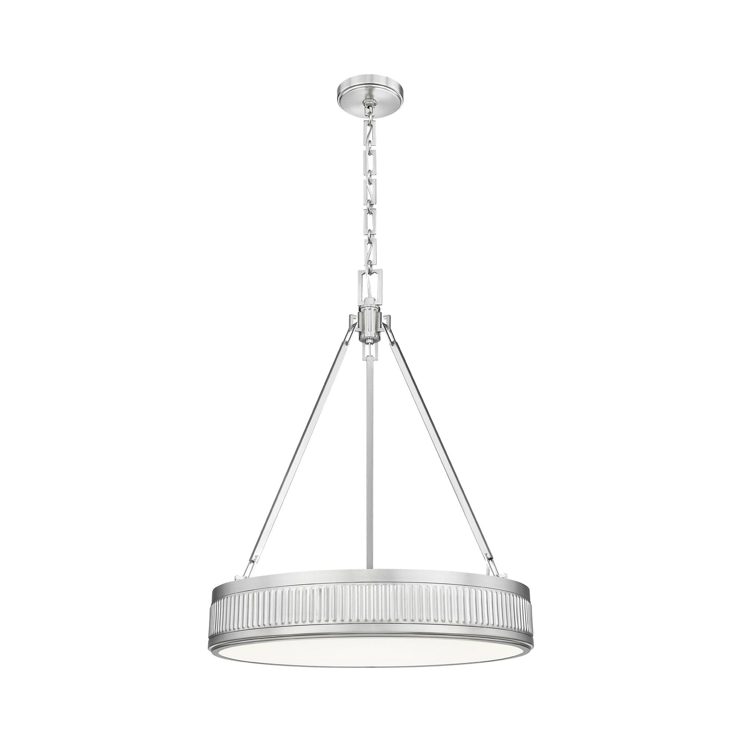 Quinn LED Pendant Light in Satin Nickel (22-Inch).