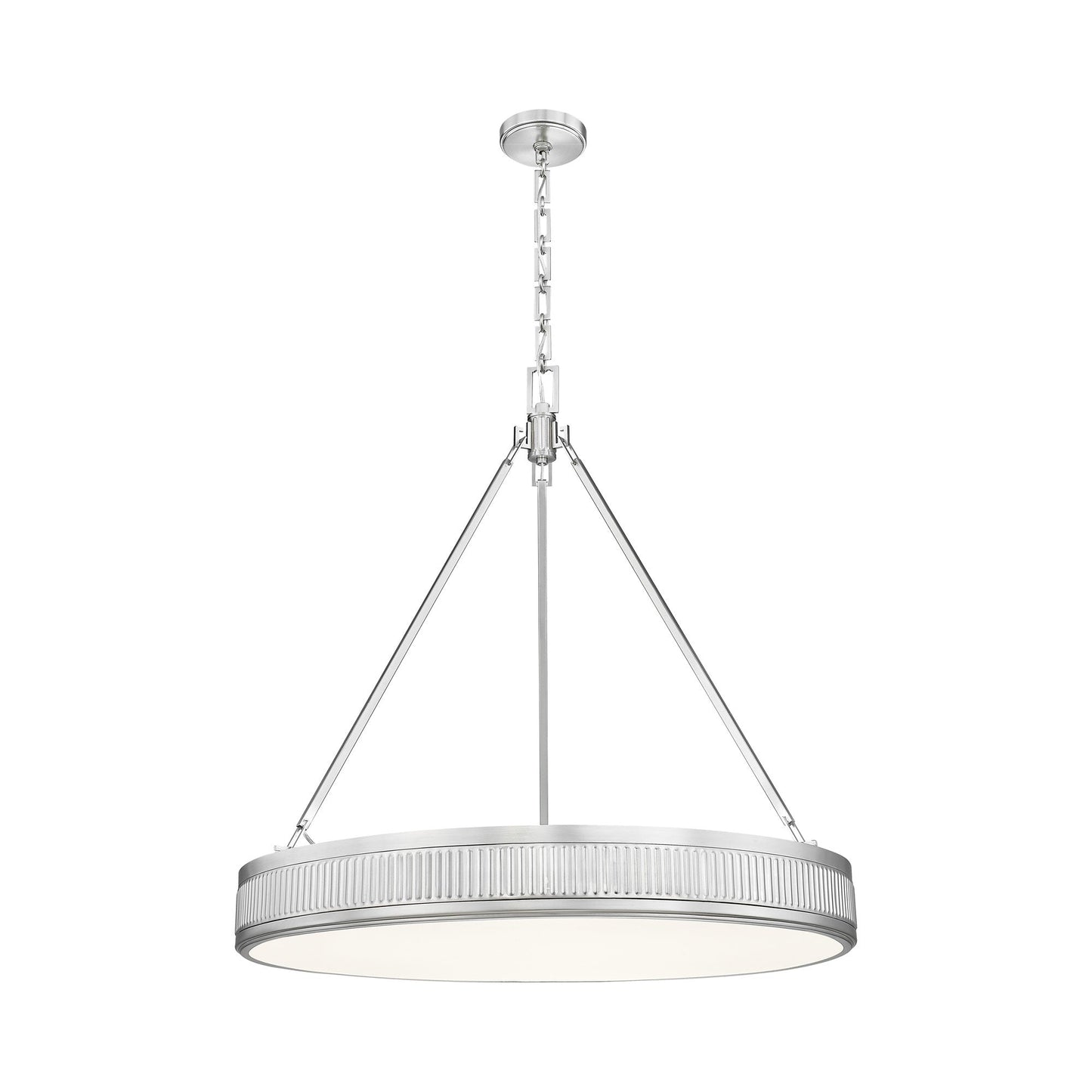 Quinn LED Pendant Light in Satin Nickel (32-Inch).
