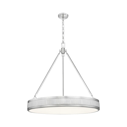 Quinn LED Pendant Light in Satin Nickel (32-Inch).