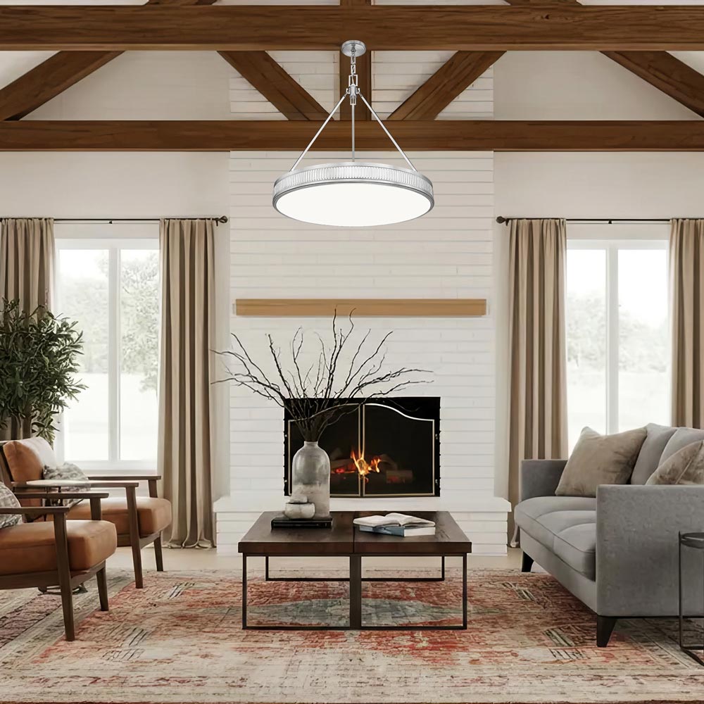 Quinn LED Pendant Light in living room.