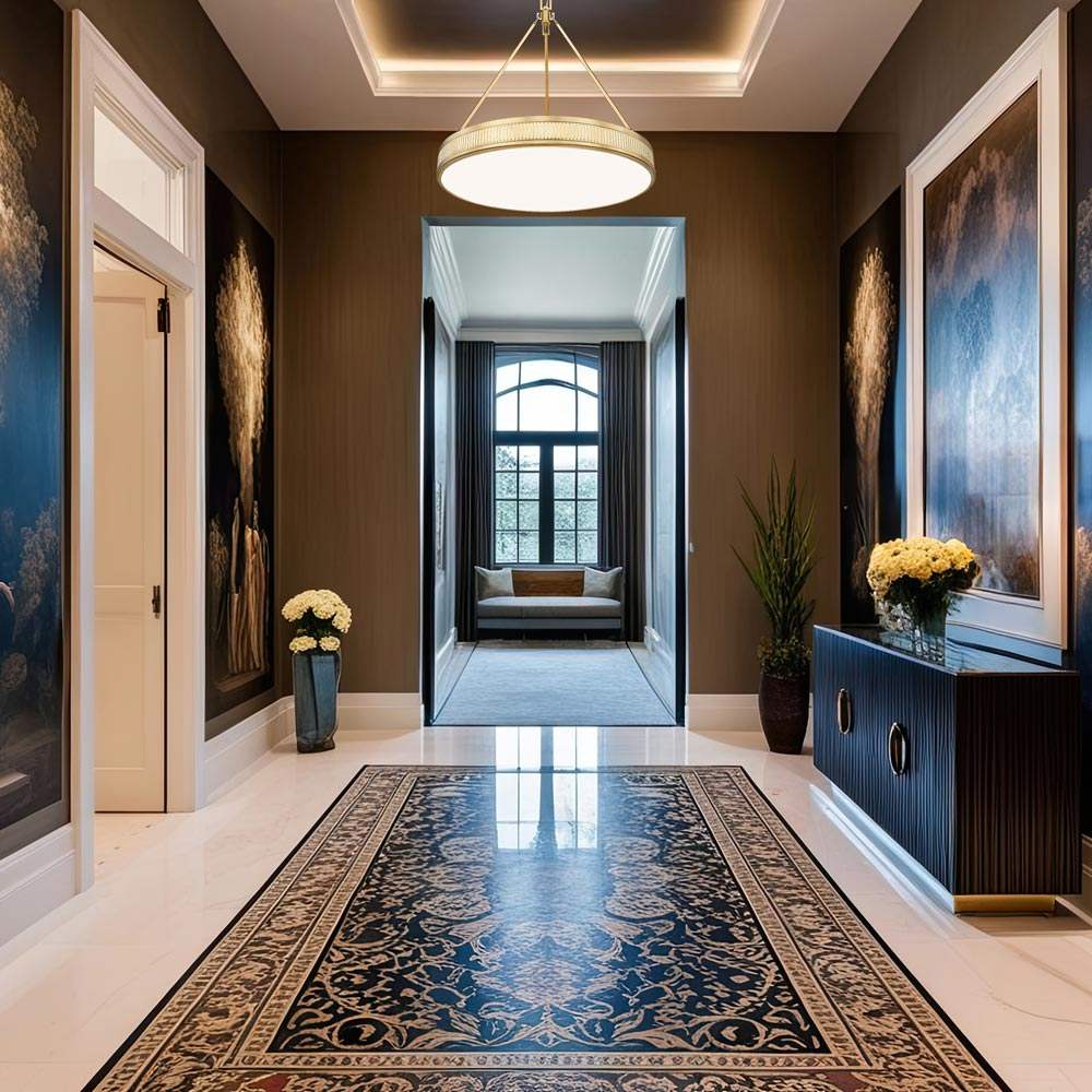 Quinn LED Pendant Light in hallway.