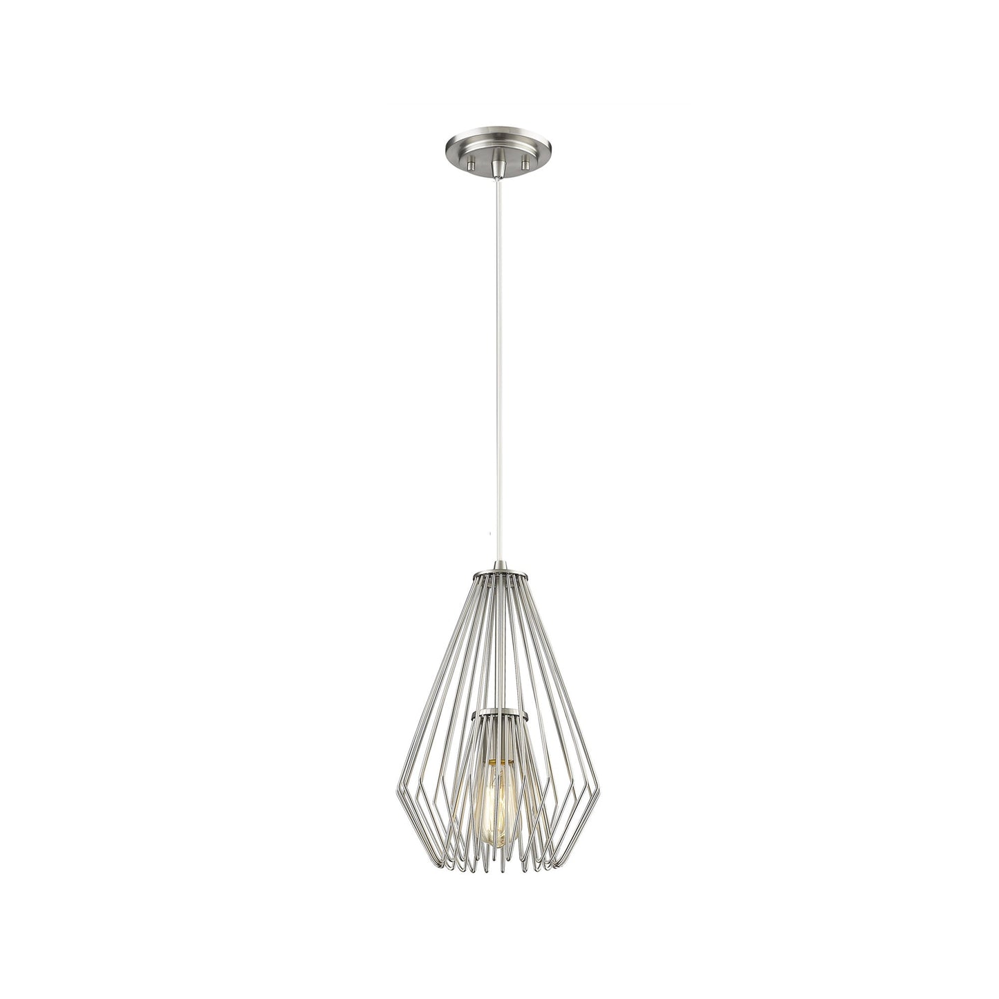 Quintus Pendant Light in Brushed Nickel (9.25-Inch).