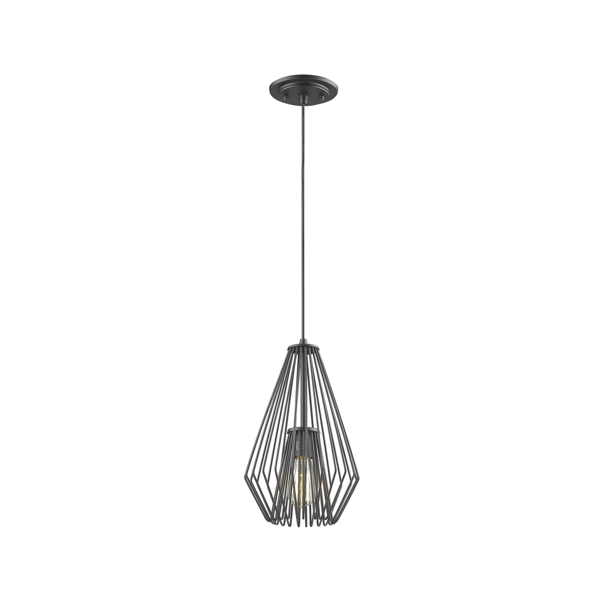 Quintus Pendant Light in Matte Black (9.25-Inch).