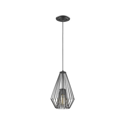 Quintus Pendant Light in Matte Black (9.25-Inch).