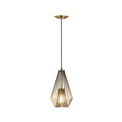 Quintus Pendant Light in Rubbed Brass (9.25-Inch).