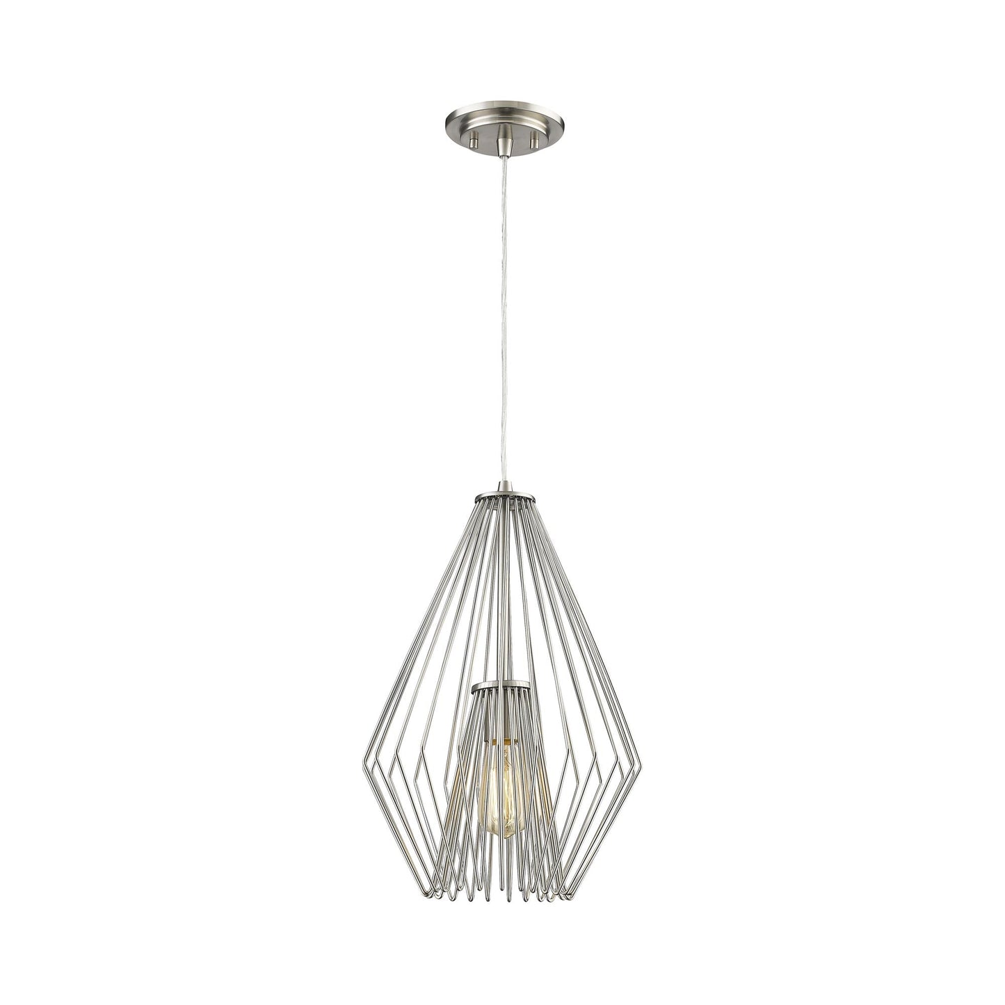 Quintus Pendant Light in Brushed Nickel (12.25-Inch).