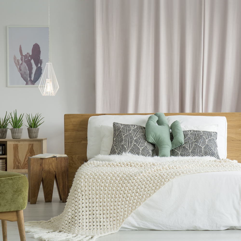 Quintus Pendant Light in bedroom.