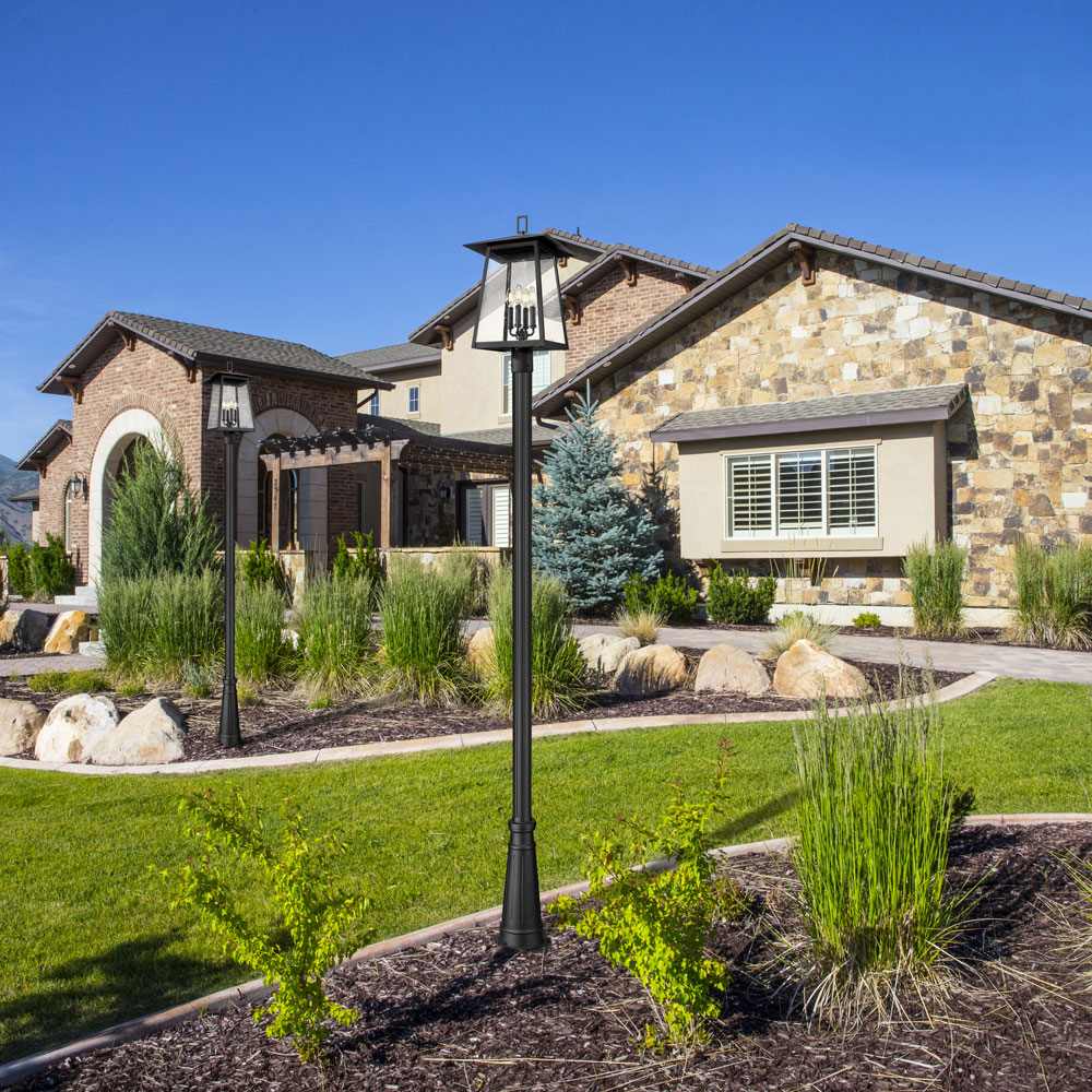 Rainer Outdoor Post Light in Outside Area.