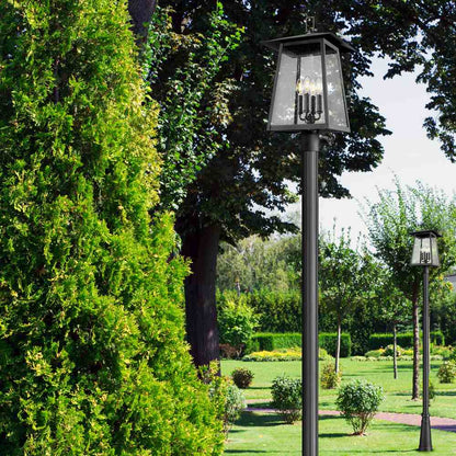 Rainer Outdoor Post Light in Outside Area.
