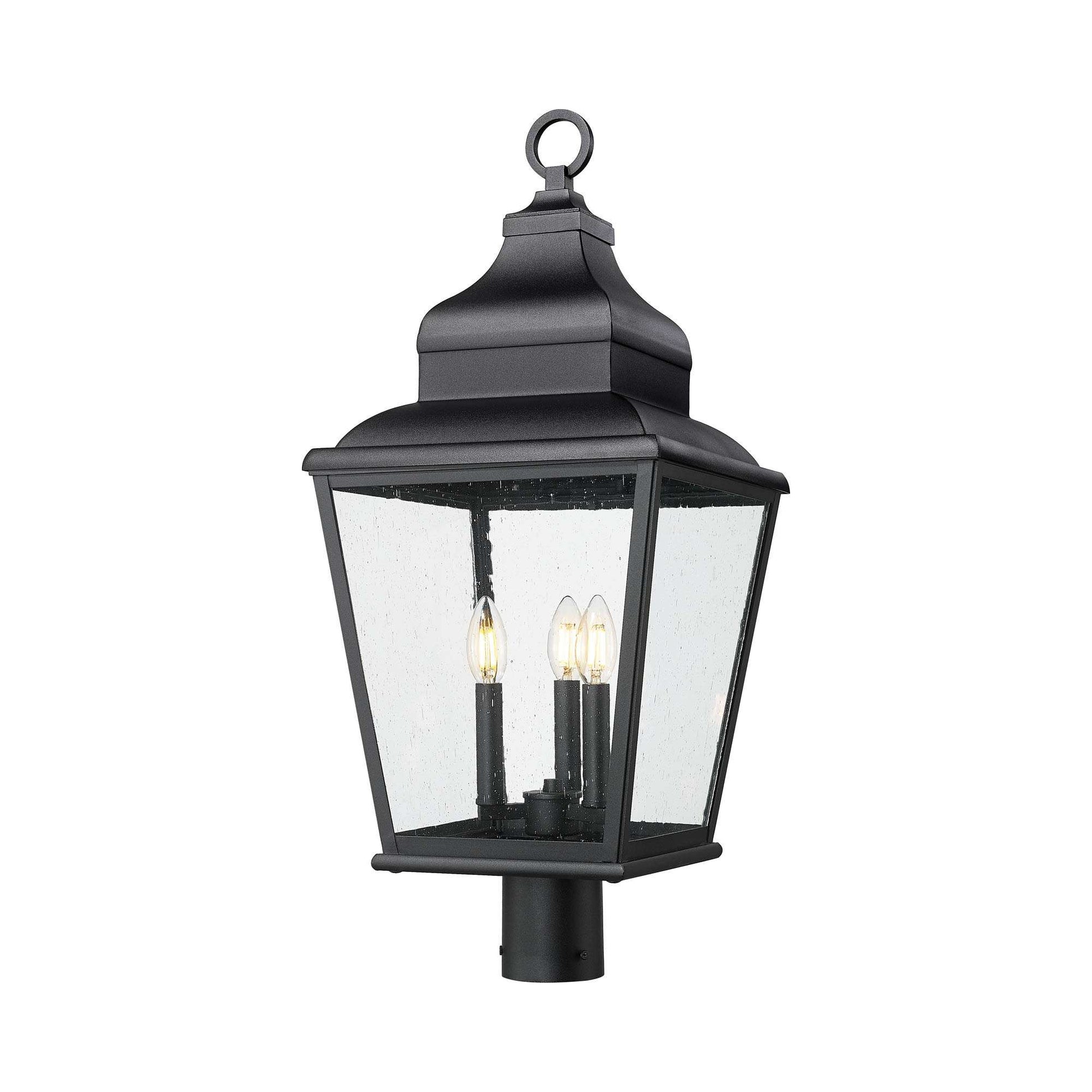 Raphael Outdoor Post Mount Light (3-Light/Round Post Mount).
