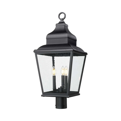 Raphael Outdoor Post Mount Light (3-Light/Round Post Mount).