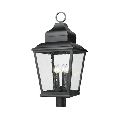 Raphael Outdoor Post Mount Light (4-Light/Round Post Mount).