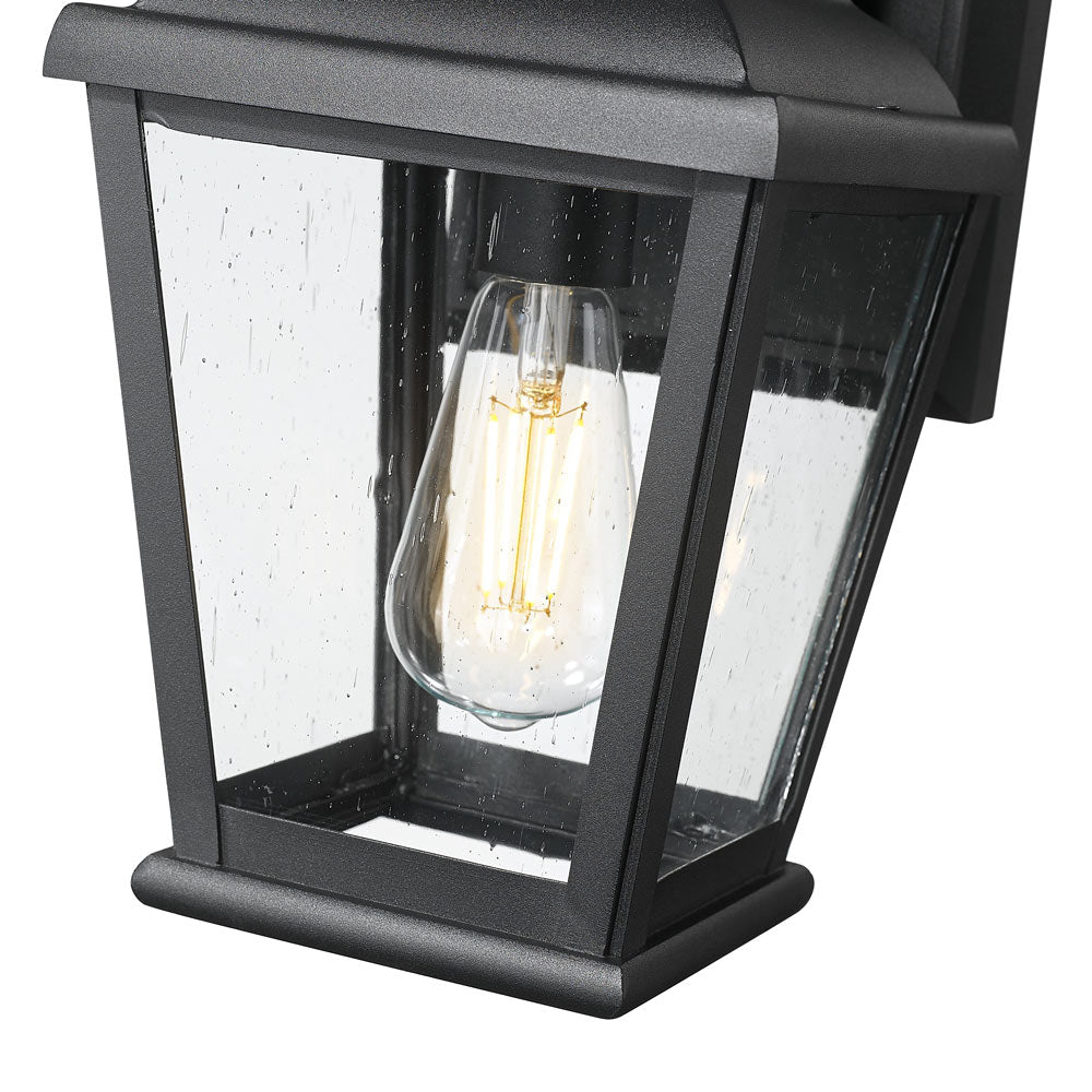 Raphael Single Outdoor Wall Light in Detail.
