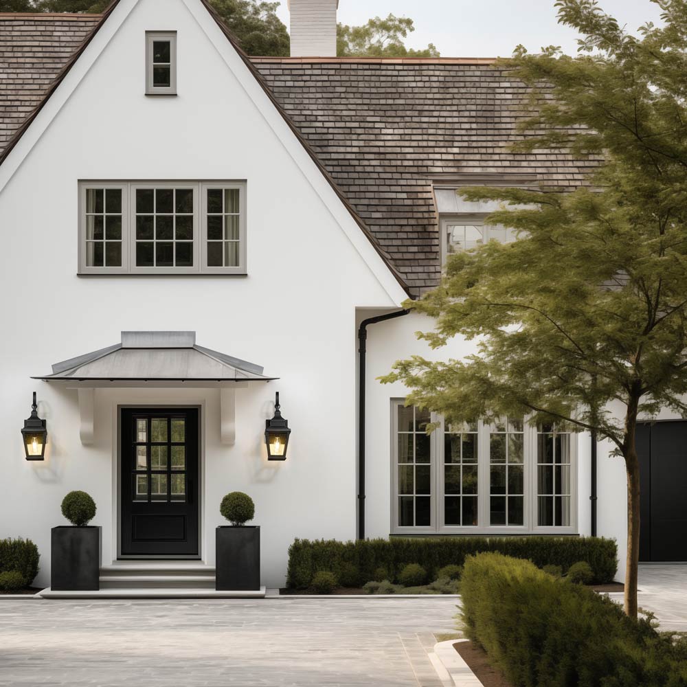 Raphael Single Outdoor Wall Light in Outside Area.