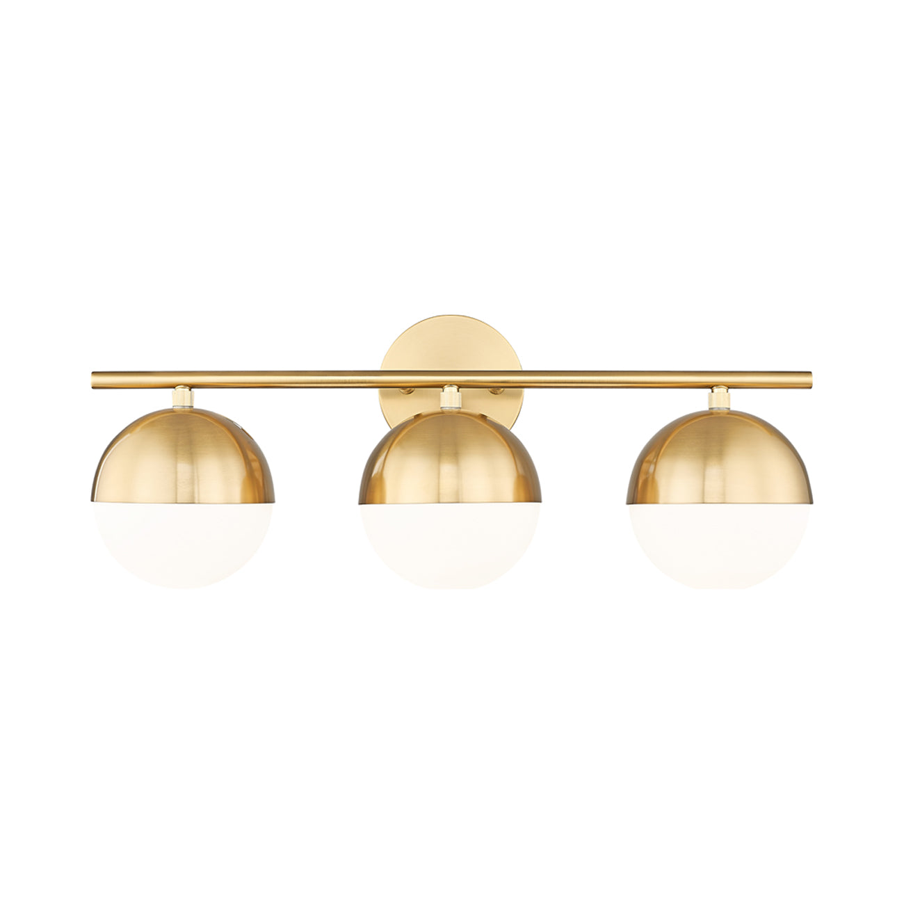 Realm Sphere Bath Vanity Light in Modern Gold (3-Light).