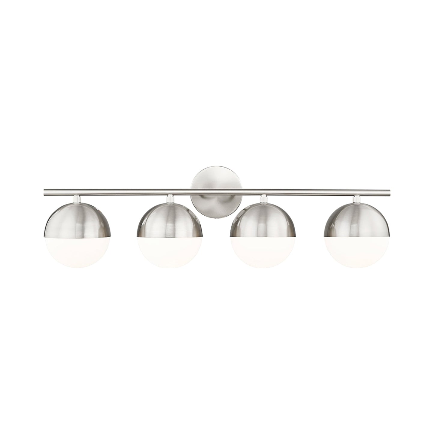 Realm Sphere Bath Vanity Light in Brushed Nickel (4-Light).