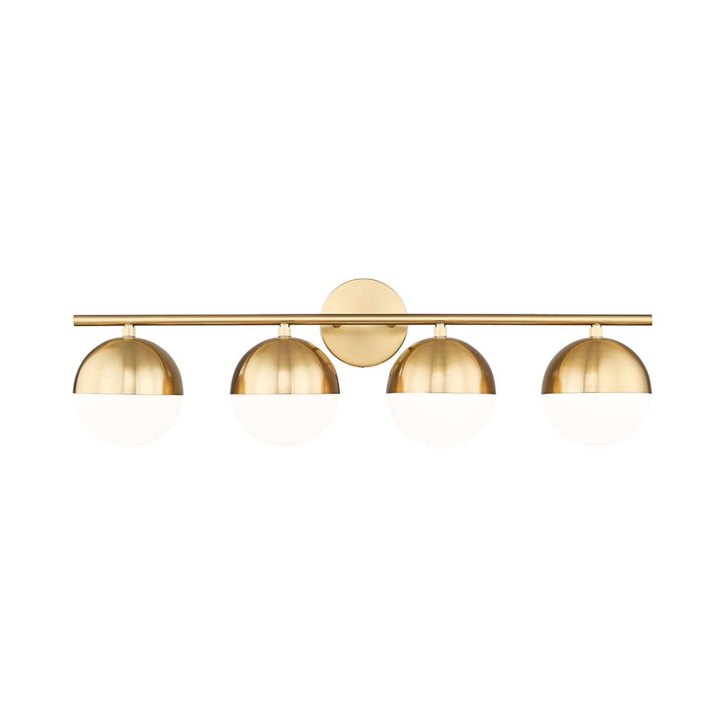Realm Sphere Bath Vanity Light in Modern Gold (4-Light).