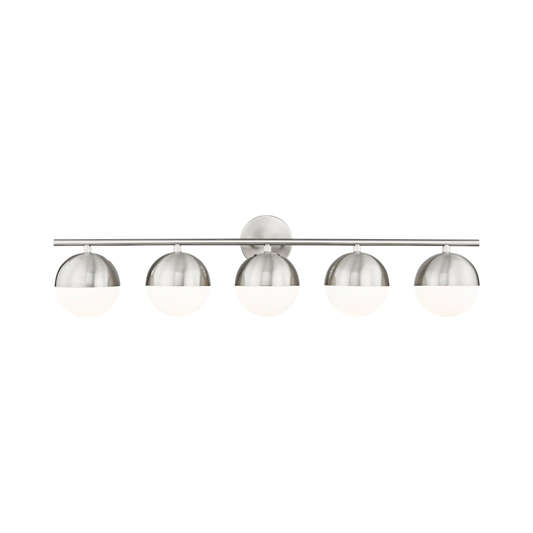 Realm Sphere Bath Vanity Light in Brushed Nickel (5-Light).