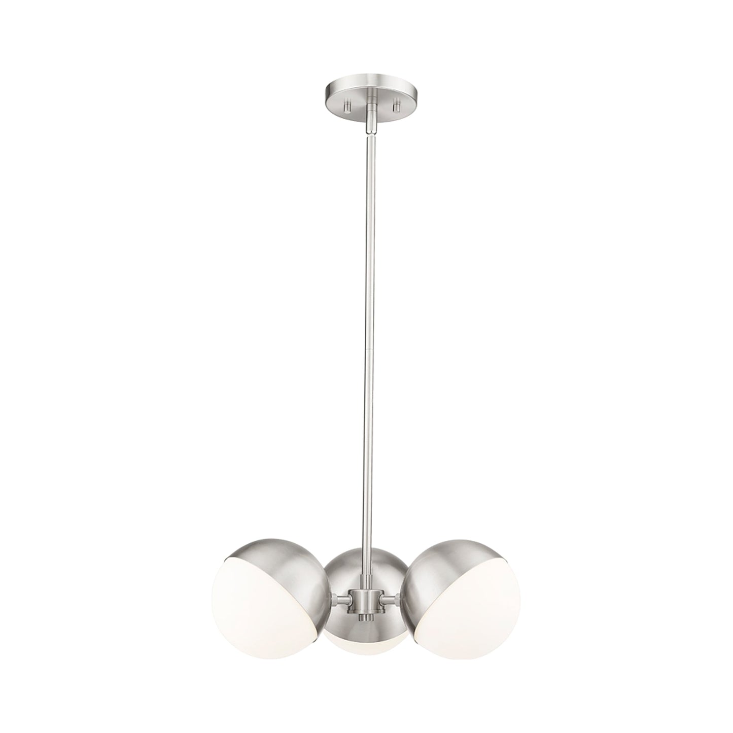 Realm Sphere Chandelier in Brushed Nickel (3-Light).