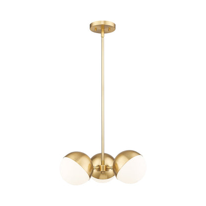 Realm Sphere Chandelier in Modern Gold (3-Light).