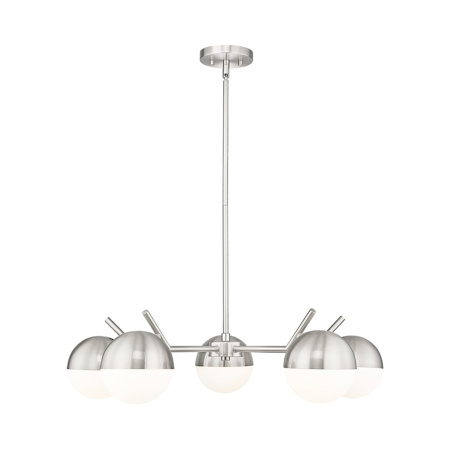 Realm Sphere Chandelier in Brushed Nickel (5-Light).