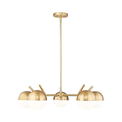 Realm Sphere Chandelier in Modern Gold (5-Light).