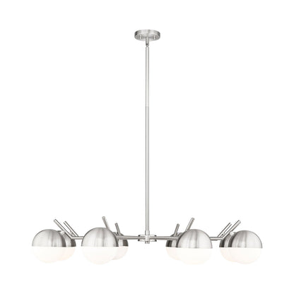 Realm Sphere Chandelier in Brushed Nickel (8-Light).
