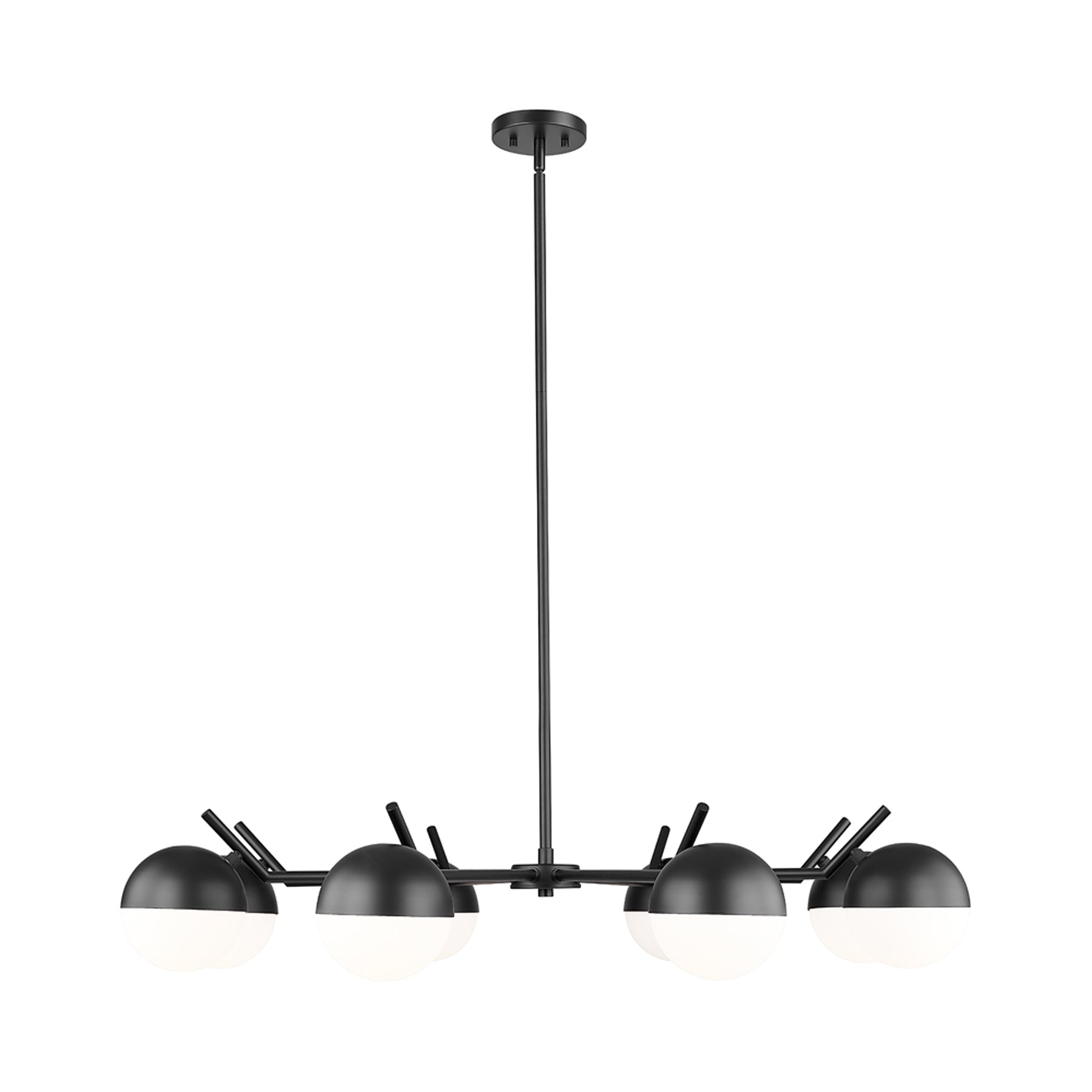 Realm Sphere Chandelier in Matte Black (8-Light).