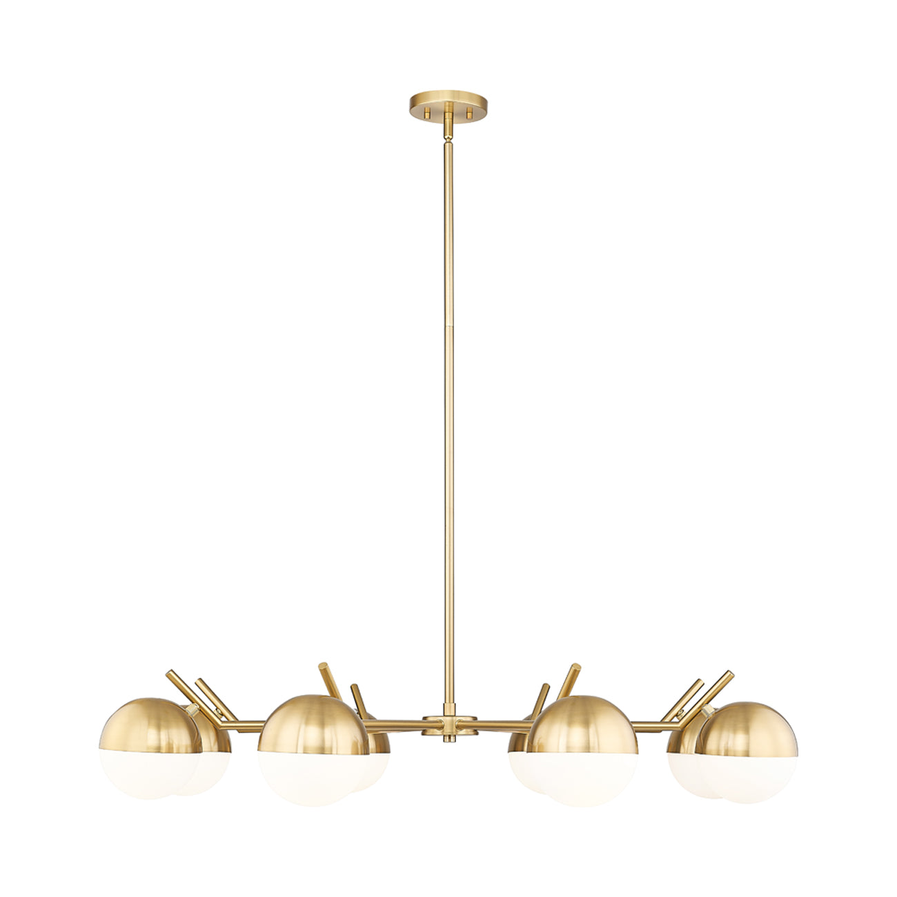 Realm Sphere Chandelier in Modern Gold (8-Light).