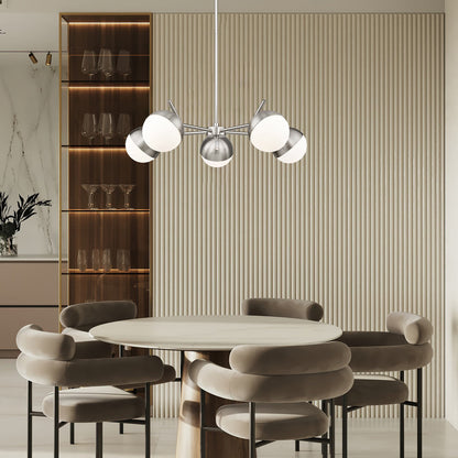 Realm Sphere Chandelier in living room.