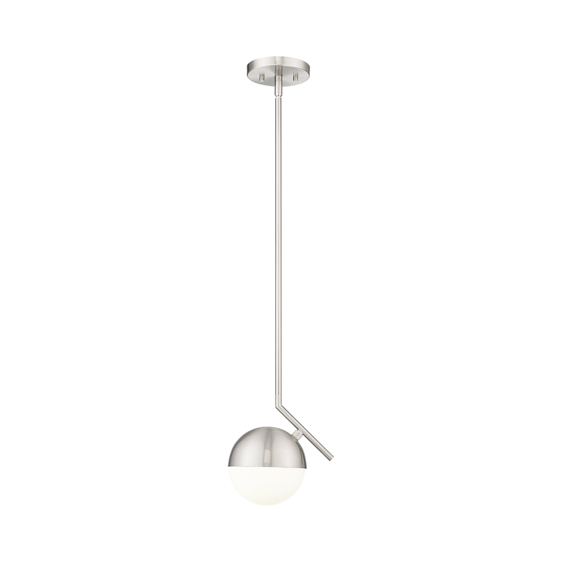 Realm Sphere Pendant Light in Brushed Nickel (8.5-Inch).