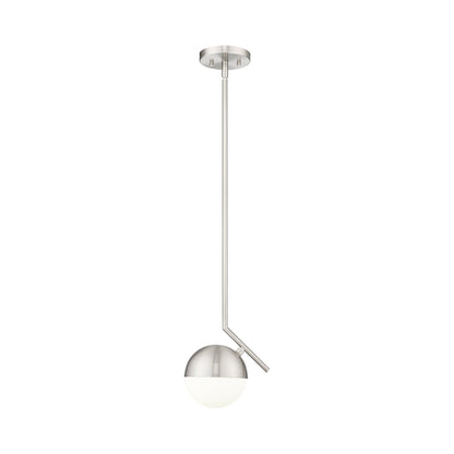 Realm Sphere Pendant Light in Brushed Nickel (8.5-Inch).