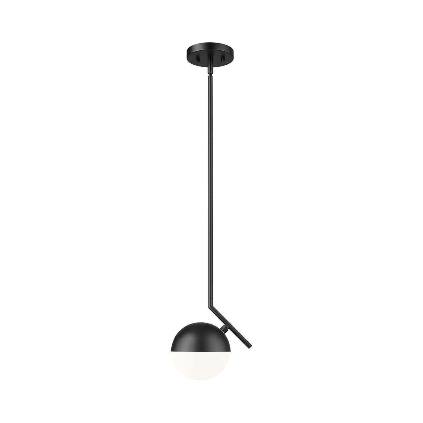 Realm Sphere Pendant Light in Matte Black (8.5-Inch).