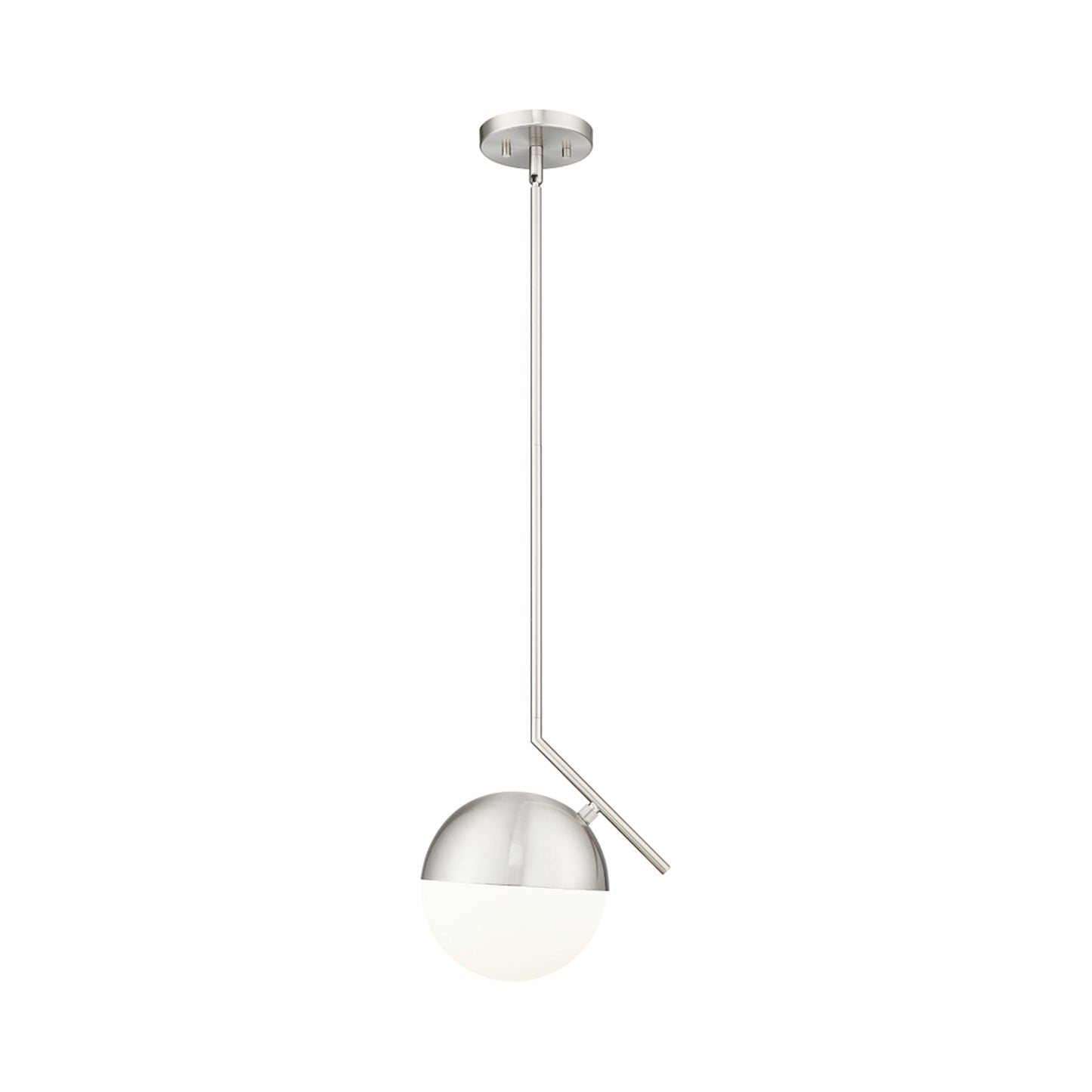 Realm Sphere Pendant Light in Brushed Nickel (10.75-Inch).