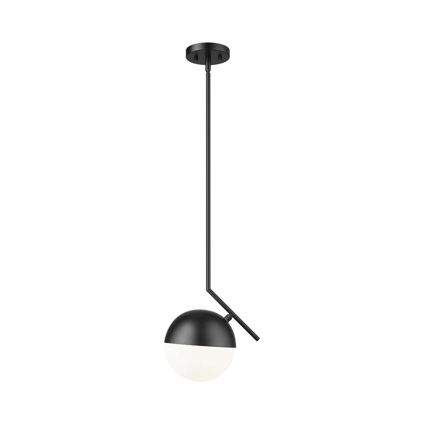 Realm Sphere Pendant Light in Matte Black (10.75-Inch).