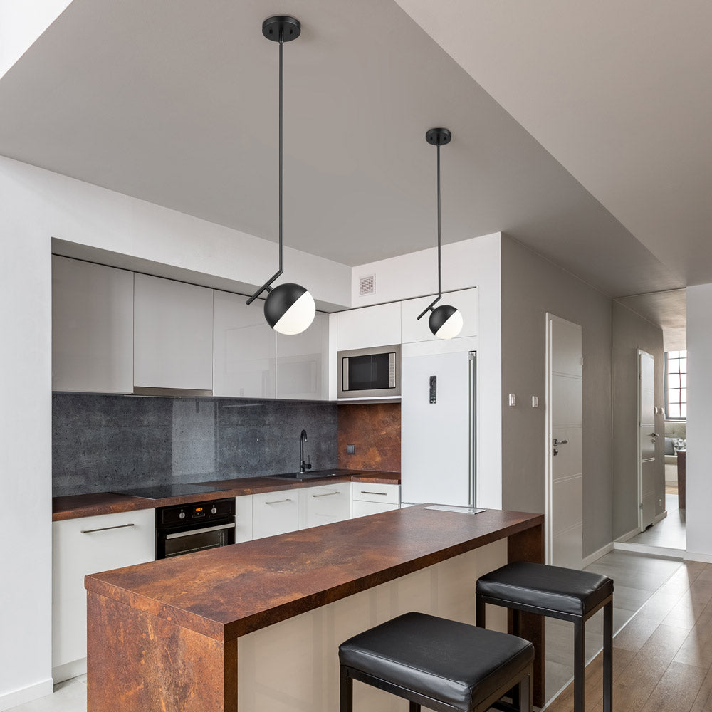 Realm Sphere Pendant Light in dining room.