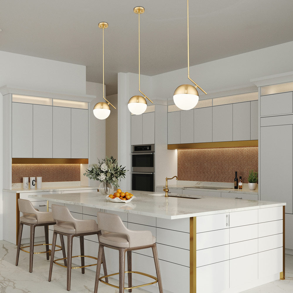 Realm Sphere Pendant Light in kitchen.