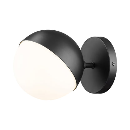 Realm Sphere Wall Light in Matte Black.
