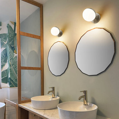 Realm Sphere Wall Light in bathroom.