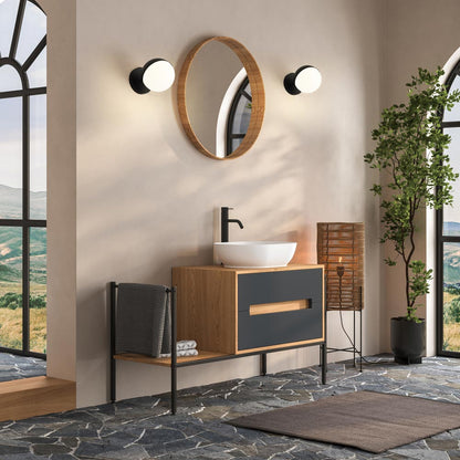 Realm Sphere Wall Light in bathroom.