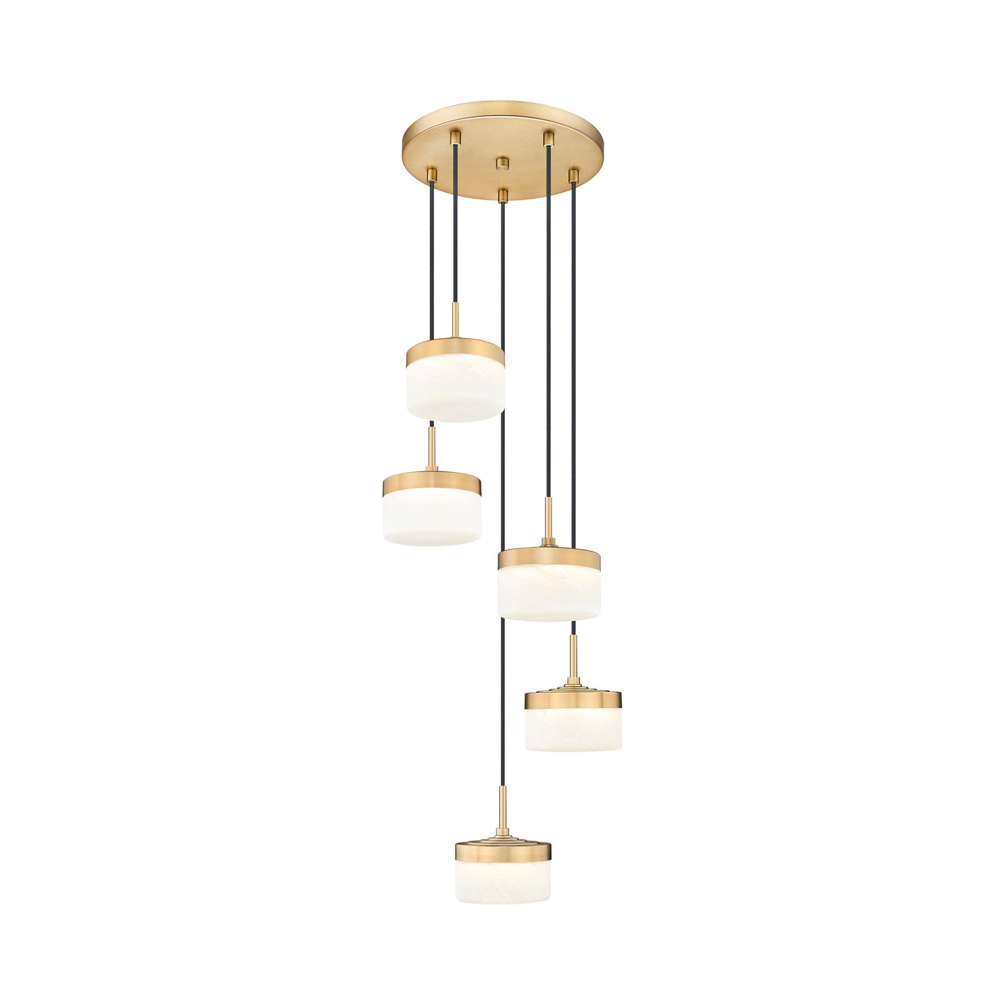 Renaud LED Chandelier in Modern Gold (5-Light).