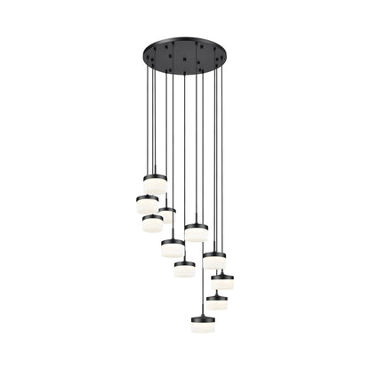 Renaud LED Chandelier in Matte Black (11-Light).