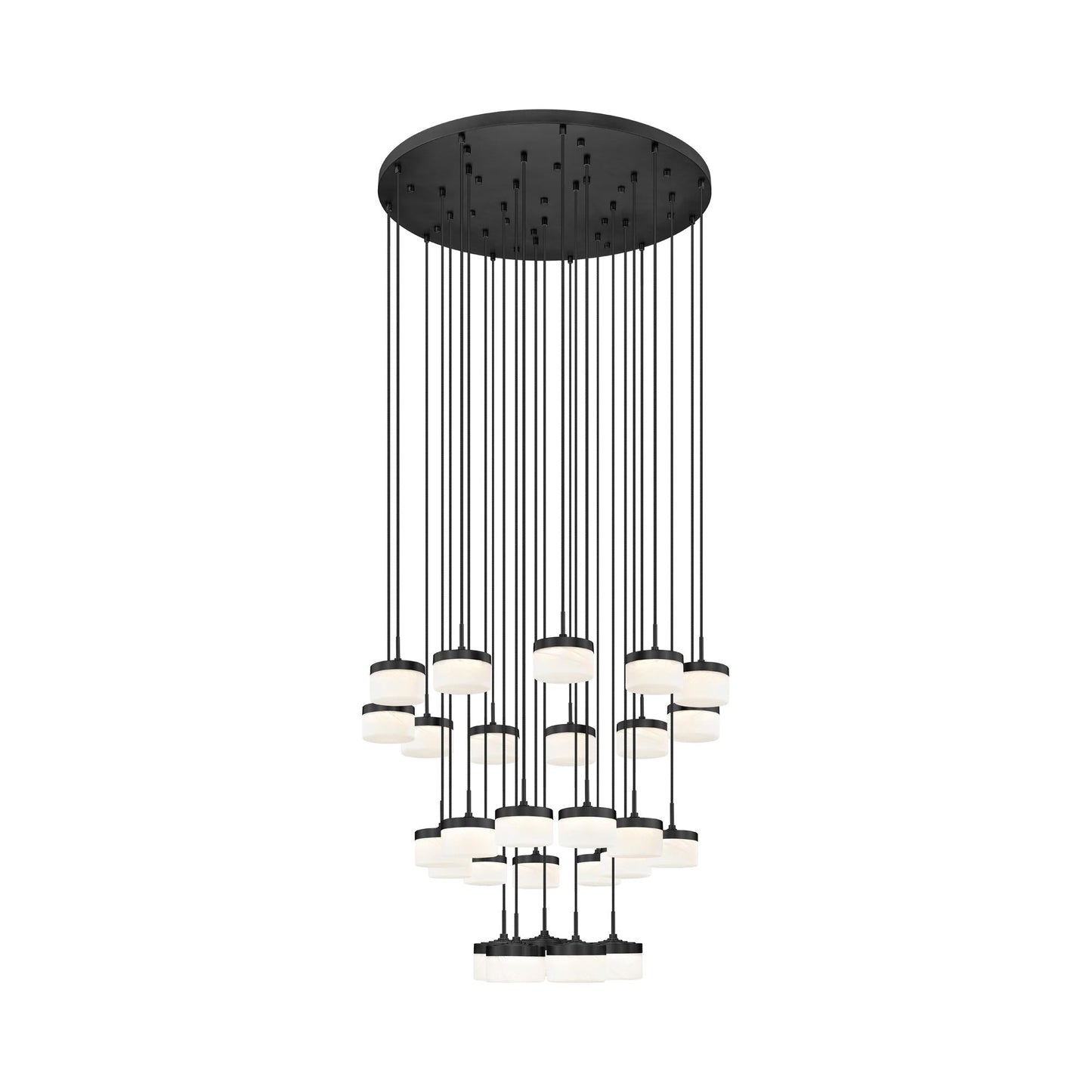 Renaud LED Chandelier in Matte Black (27-Light).