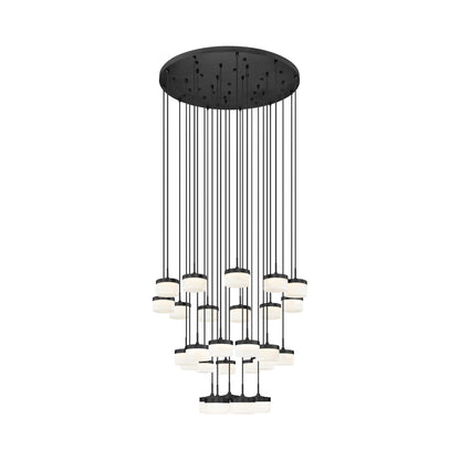 Renaud LED Chandelier in Matte Black (27-Light).
